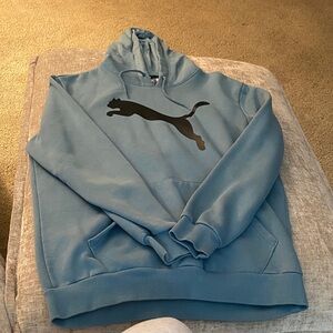 Puma Men's Sky Blue Hoodie